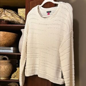 NWT Vince Camuto Coastal Cool Knit Sweater in Coconut Milk Size L